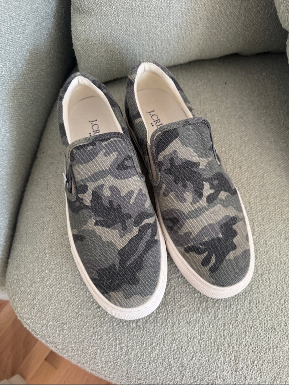 J. Crew Slip-On Sneakers in Camo